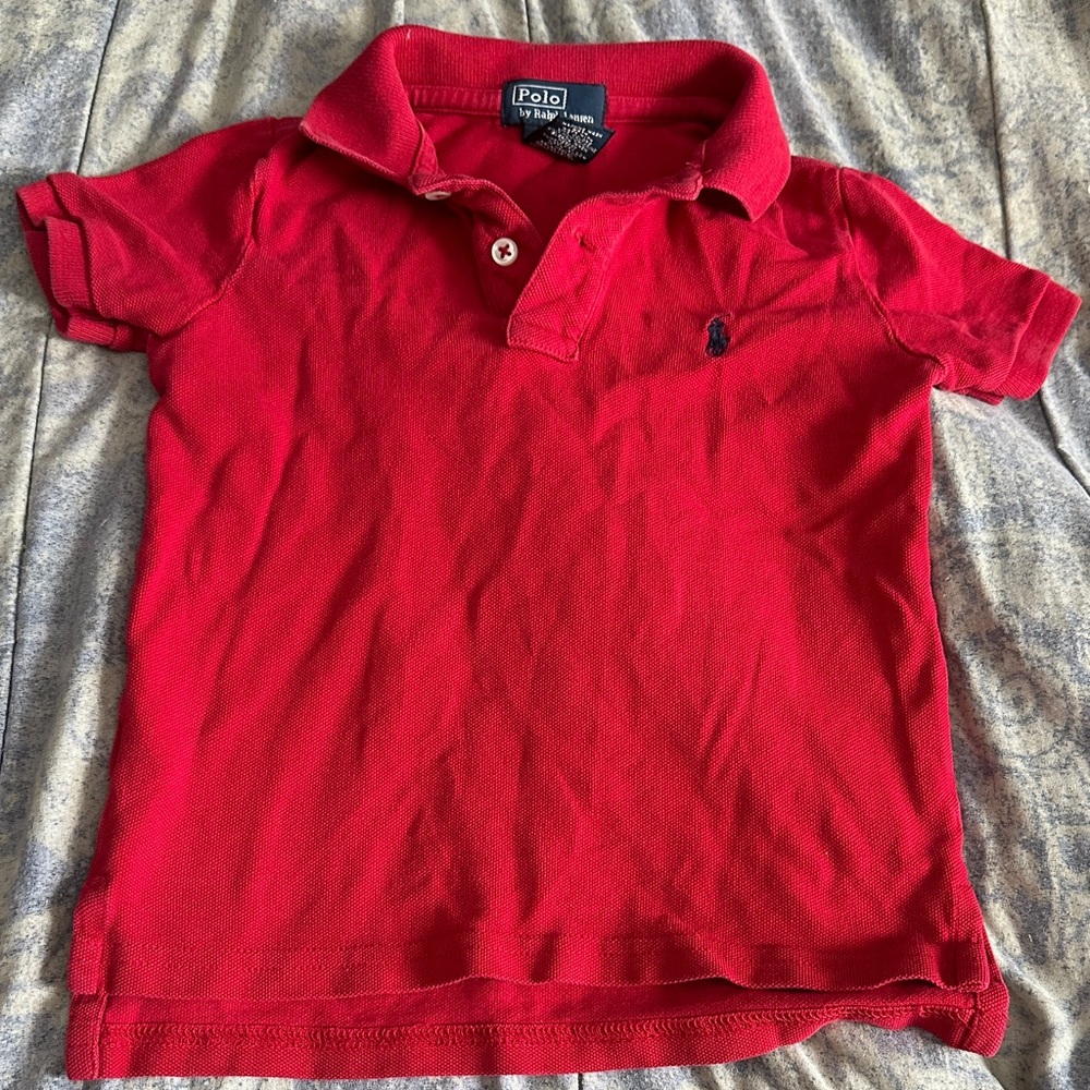 Polo by Ralph Lauren Boys Bright Red Short Sleeve Polo